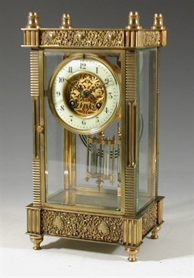 Lot 164 - An Edwardian four-glass mantel clock, with...