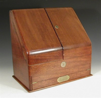 Lot 137 - A 19th century mahogany stationery box, by...