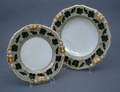 Lot 27 - A Bloor Derby dinner service, with scalloped...