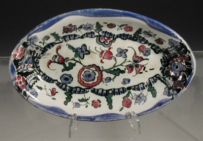 Lot 103 - A Jessie M King oval dish, painted in blue,...