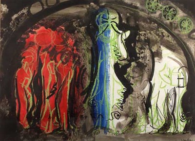 Lot 109 - JOHN PIPER C.H (1903-1992) VEZELAY Signed and...