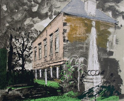 Lot 103 - JOHN PIPER PALAZZO FACADE WITH OBELISK Signed...