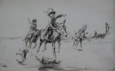 Lot 114 - EILEEN SOPER THE DONKEY RACE Etching, signed...