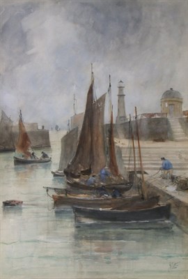 Lot 153 - JAMES LITTLE ON THE HARBOUR QUAY Signed,...