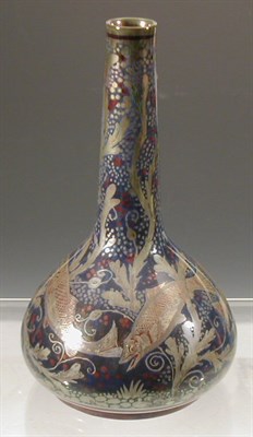 Lot 117 - A Pilkingtons Royal Lancastrian bottle vase,...