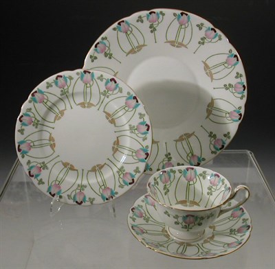 Lot 121 - Four pieces of Foley teaware designed by George Logan