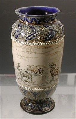 Lot 126 - A Doulton Lambeth stoneware vase by Hannah...