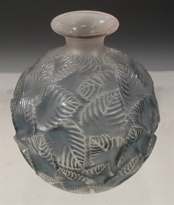 Lot 39 - 'Ormeaux', a Lalique ovoid frosted glass vase,...