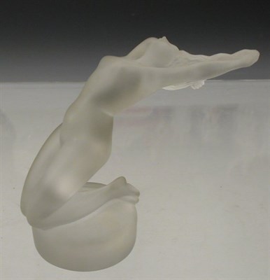Lot 46 - A Lalique frosted glass car mascot, moulded as...