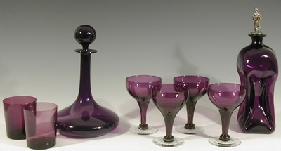 Lot 11 - A collection of 19th century and later amethyst glass