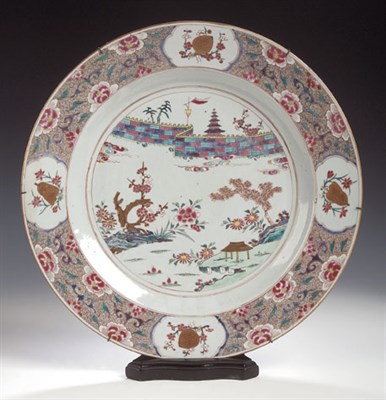 Lot 111 - An 18th century Chinese export famille rose...