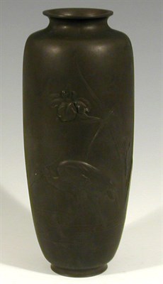 Lot 153 - A Japanese bronze ovoid vase, Meiji period
