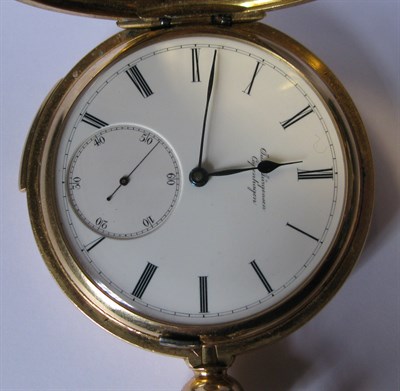 Lot 146 - JULES JURGENSEN - An 18K gold cased five minute repeater pocket watch