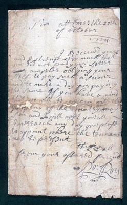 Lot 31 - A rare autograph letter from Rob Roy Macgregor...