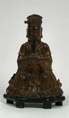 Lot 178 - A Chinese gilt bronze figure of an official