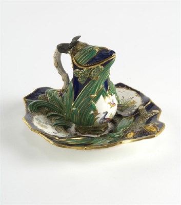 Lot 112 - An unusual 18th century Sevres porcelain ewer and saucer REVISED ESTIMATE £2,500-3,500