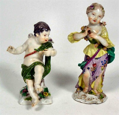 Lot 119 - An 18th century Meissen porcelain figure of a girl REVISED ESTIMATE £500-700