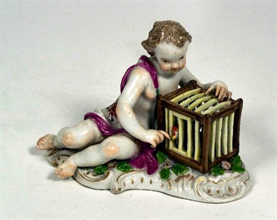 Lot 123 - A late 18th century Meissen figure of a boy REVISED ESTIMATE £500-700