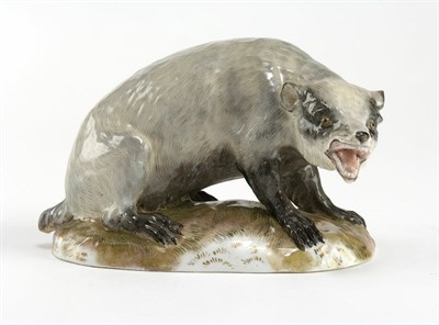 Lot 128 - A mid 19th century Meissen figure of a bear