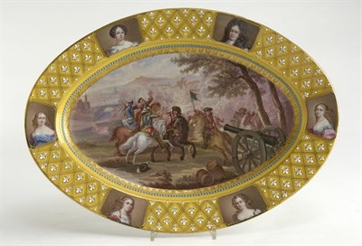 Lot 110 - An 18th century Sevres porcelain oval platter