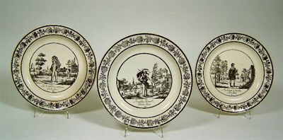 Lot 103 - A set of seven Paillart & Hautin transfer printed plates