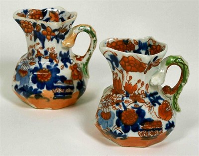 Lot 35 - A pair of mid 19th century Masons Ironstone small pitchers