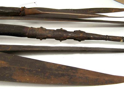 Lot 223 - A group of tribal spears