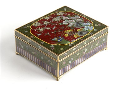 Lot 197 - A Japanese cloisonne box<br/>Meiji period
