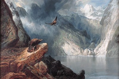 Lot 75 - CLARENCE ROE (1850-1909) THE EAGLE'S EYRIE,...